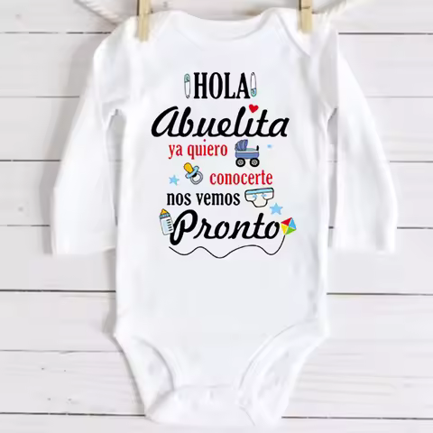 Hello Grandma I Want To Meet You See You Soon Baby Bodysuit Pregnancy Announcement Infant Clothes Ne