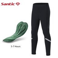 Santic Cycling Pants for Men Road Bike Long Pants 4D Padded MTB Bicycle Pants Sports Breathable Bike