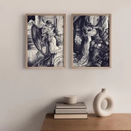 Romantic Encounter Rhysand and Feyre Print ACOTAR Novels Poster Nesta and Cassian Wall Art Canvas Pa