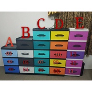3 Tier 4 Tier 5 Tier Plastic Drawer Storage Cabinets Ready Stock