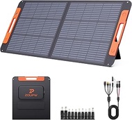 100 Watt Portable Solar Panel for Power Station - 20V Foldable Charger With Angle Guide Cable, 23.5%