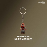 GANTUNGAN Jetster Lab Keychain Spiderman Miles Morales Marvel Figure Keychain