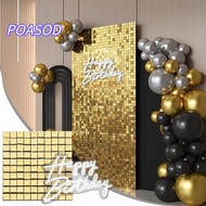 MAYSHOW Sequin Backdrop, Birthday Decoration Wedding Sequin Panel Wall Decor, Glitter Square Baby Sh