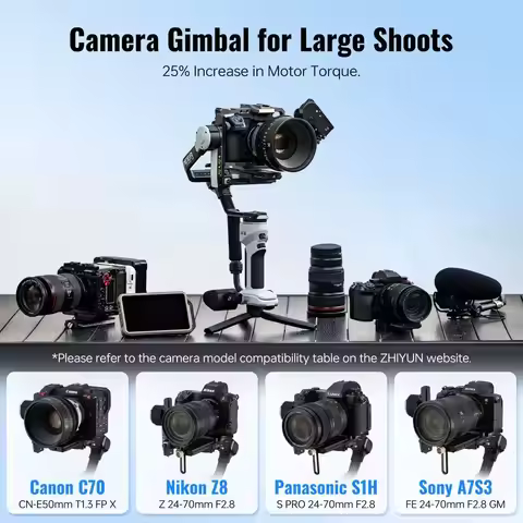 -ZHIYUN CRANE 4E Gimbal Stabilizer 3-Axis Handheld for DSLR Mirrorless Cameras