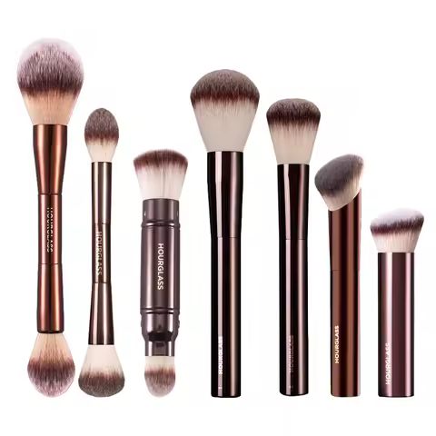 1pc Hourglass Pro Foundation Makeup brushes Powder contour Blusher Make up brush metal handle Highli