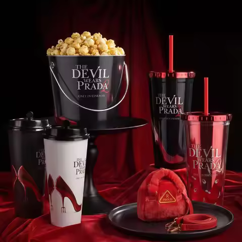 Official Licensed Straw Tumbler Cup The Devil Wears Prada 2 Movie Collectible Cinema Merch Souvenir 