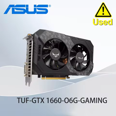 ASUS TUF-GTX 1660-O6G-GAMING GDDR5 6GB PCI Express 3.0 16X 1×HDMI 1×DVI Graphic Card