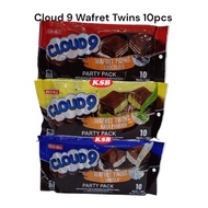 【14g x 10pcs】Cloud 9 Wafret Twins Chocolate/Vanilla/Kaya Pandan