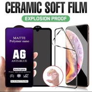 OPPO A5 2020/ A9 2020/ A3S/ A12E/ A5S/ A12/ F9/ Neo 9/ A37/ F1S/ A59/ F5/ F7/ F11 Pro AG Soft Ceramic Anti Blue Anti-Fingerprint Matte Black Border Screen Protector