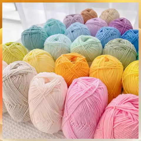 A1-a 50g/Set Soft Milk Cotton Yarn for Crochet Threads for Knitting Wool DIY Craft Sweater Hat Baby 