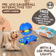 ✅[SG] MR. UFO SAUCER BALL INTERACTIVE TOY WITH 3 LED MAGIC LIGHTS ★
