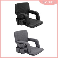 [Ecusi] Stadium Chair Upgraded Armrest Comfort Easy to Carry Foldable Seat Cushion with Back Support for Outdoor Indoor
