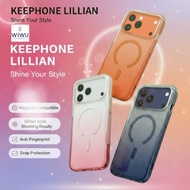 Lillian Transparent Gradient Glitter Keephone Case Supports Magnetic Wireless Charging for Iphone 16
