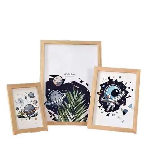 Wooden Wall Hanging & Tabletop Photo Frame 10x15 15x20 20x25cm A4 Wood Picture Frame Decorative Comm