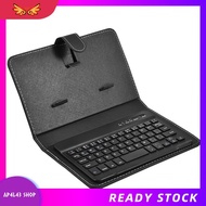 [ap4l43.] Bluetooth Mini Wireless Keyboard with PU Leather Case for Smartphone Tablet 4.5 Inch - 6.8