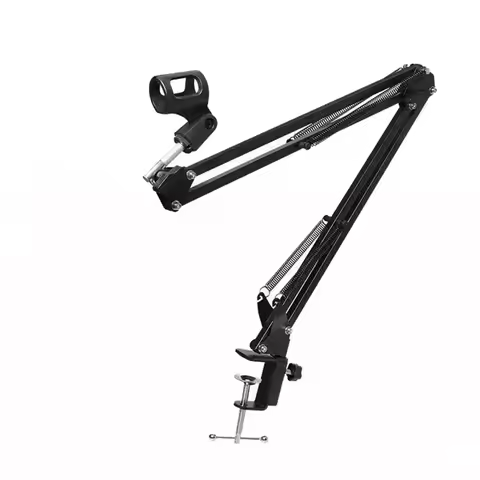 Professional Flexible Desktop Microphone Hanging Adjustable Boom Scissor Arm Stand for Podcast Strea