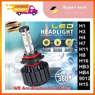 360 Degree car LED light Bulb 5300k 2800lm H1 / H3 / H4 / H7 / H11 / 9005 / 9006 / 9012 Head Lamp, F