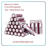 Baterai Cas 18650 Baterai 18650 Rechargeable LI-ION Tipe Button Top