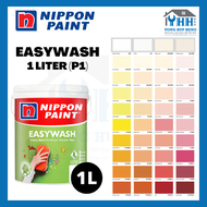 1L NIPPON PAINT EasyWash Matt Finished Interior Paint / Cat Rumah / Cat Getah / Indoor Paint Easy Wash (P1)