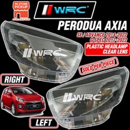 Perodua Axia SE Advance 2014 - 2022 / G Spec 2017 - 2022 Plastic Headlamp Clear Lens ( 1pc )