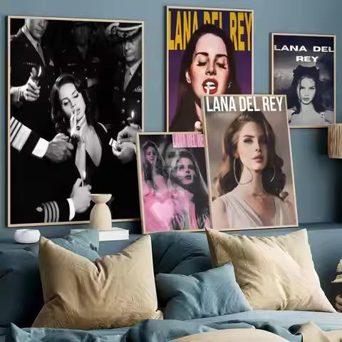 Lana Del Rey Lust for Life Poster Anime Posters Sticky HD Quality Wall Art Retro Posters for Home Ka