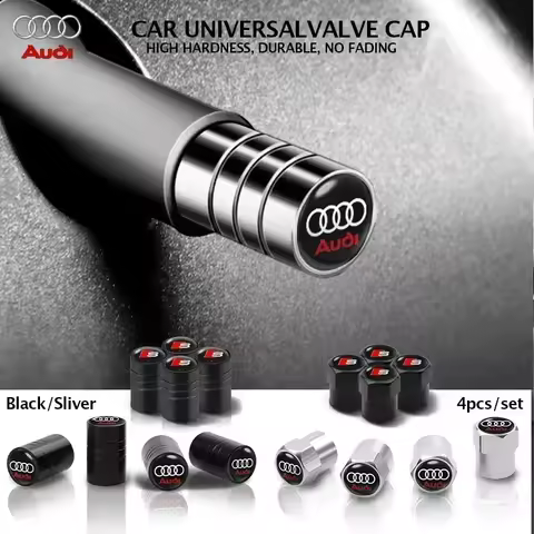 4Pcs Styling Wheel Tire Valve Air Stem Cap Duust Covers For Audi SLine A3 A4 A5 A6 A7 A8 Q2 Q3 Q5 Q7