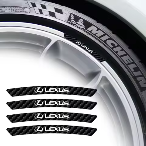 4Pcs Car Wheel Hub Badge Tire Rim Stickers Decoration Accessories For Lexus LS LC IS30 ES300h ES300 