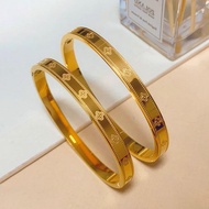 gelang tangan perempuan gelang Four-Leaf Clover Bracelet - Non-Fading, Stylish & Versatile