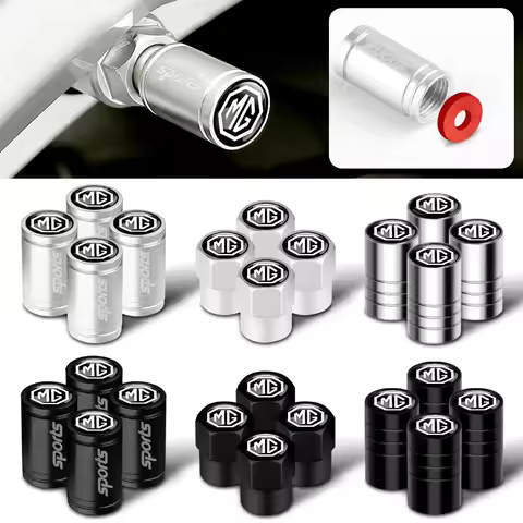 4Pcs Car Logo Wheel Tire Valve Caps Dust Cover Auto Accessory For Morris Garages MG Cyberster MG4 EV