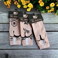 Women's Thumb Socks Thick Muslimah BATIK Motif/2-Finger Cream Socks
