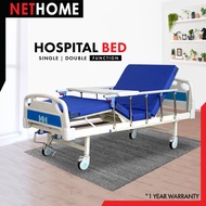 FREE INSTALLATION  NETHOME : Hospital Bed 2 Function Manual (M15) + Mattress/ Katil 3 Year Warranty/HOSPITAL BED