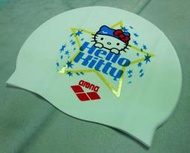 ★★魔力游泳用品館★★全新 arena 超可愛 kitty 系列矽膠泳帽，型號 : KSS-4525 / 顏色:白色