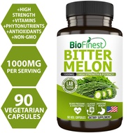 Biofinest Bitter Melon Gourd Extract Supplement 1000mg - Healthy Blood Pressure Sugar Cholesterol We