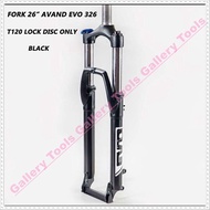 FORK EVO 26 COIL 28.6 T.120 LOCK DISC ONLY HITAM Sepeda aksesoris sparepart