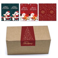 50Pcs/lot Merry Christmas Stickers Wrapping Gift Box Label Decorative Sticker