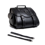 SJM Leather Side Bag Waterproof Travel Luggage Storage Bag Motorcycle Tool Bag Over Saddlebag Retro 