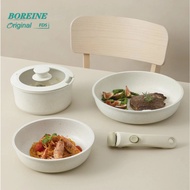 BOREINE Pots And Pans Non Stick, Cookware Sets Detachable Handle, RV Kitchen Set Removable Handle (5