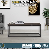 [JJ Furniture DIY] Capri 1.2m Coffee Table with Matt Black Epoxy Metal Leg | Meja Kopi 4 Kaki Besi Ruang Tamu