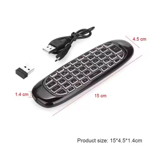 C120 Air Mouse 2.4G RF Smart Remote Control 7 Color Backlight English Wireless Keyboard for Android 