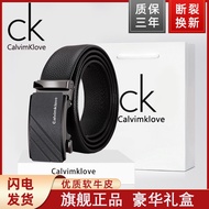 Official authentic Calvimklove belt men s trendy automatic buckle belt fashion men s leather pants belt men s models