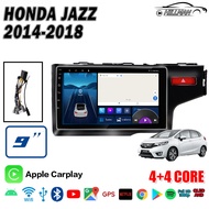 HO HONDA JAZZ 2014-2018 จอแอนดรอย 2GB RAM 16GB ROM / 2GB RAM 32GB ROM 2DIN Apple Car play YOUTUBE WIFI GPS วิทยุติดรถยนต์ จอแอนดรอยด์ติดรถยนต์ Android auto