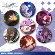 Game Honkai Star Rail Kfaka Danheng Marth 7th Tinplate Metal Badge Pin Anime Peripheral Collectible 