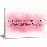 8x12 Inch Canvas Wall Art Framed Wall Decoration Modern Gallery Wall Decor Print As for Me And My Ho
