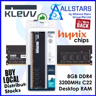 KLEVV 8GB DDR4 3200MHz CL22 Performance Desktop RAM / Long DIMM / UDIMM (KD48GU881-32N220A) Made in Korea or Taiwan (Lim