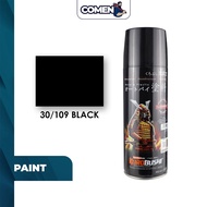 SAMURAI Aerosol Spray Paint 30/109 Black 400ML Motorcyle Metal Plastic Paint Cat Spray Sembur Motor 