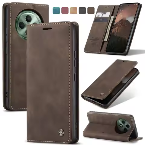 Flip Wallet Case for OPPO Reno 12/12Pro 5G/Reno 12F 4G/5G/12FS 5G, Leather Magnetic Folio Cover with