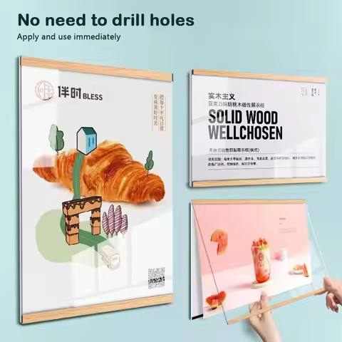 High Quality Acrylic Display Frame A3/A4/A5 Magnetic Certificate Frame Transparent Wall Mounted Phot