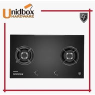EF EFH 9720 TN VGB 86CM Tempered Glass Gas Hob/EF/2 Burners/Kitchen Appliances/Cooking Hobs/Gas Stov