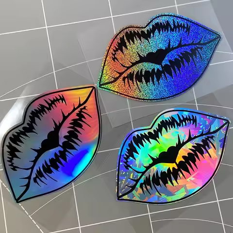 Kiss Lip Car Sticker Waterproof for Motorcycle Helmet Fuel Tank DIY Auto Window Bumper Trunk Skatebo