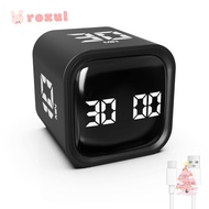 ROXUL Pomodoro Timer, Rotation Timing 3 Volume Adjustable Digital Cube Timer,  5/10/30/60min Gravity